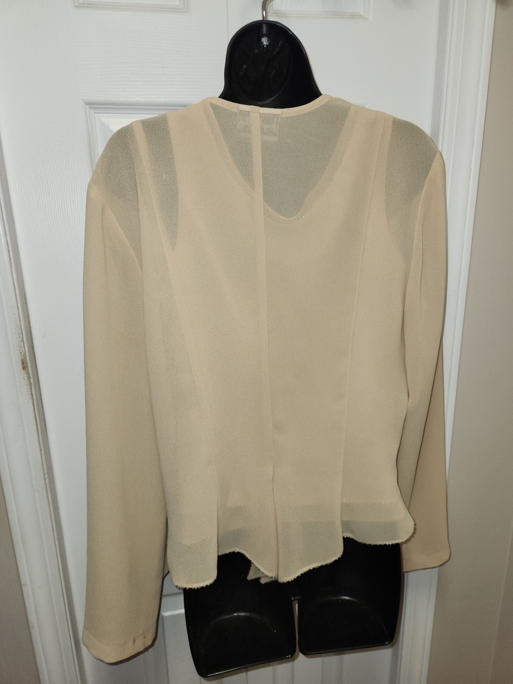🍉Joseph Ribkoff Beige Open Front Jacket & Shell - Picture 9 of 11